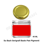 Kırmızı Su Bazlı Serigrafi Baskı Patı Pigmenti 40ml